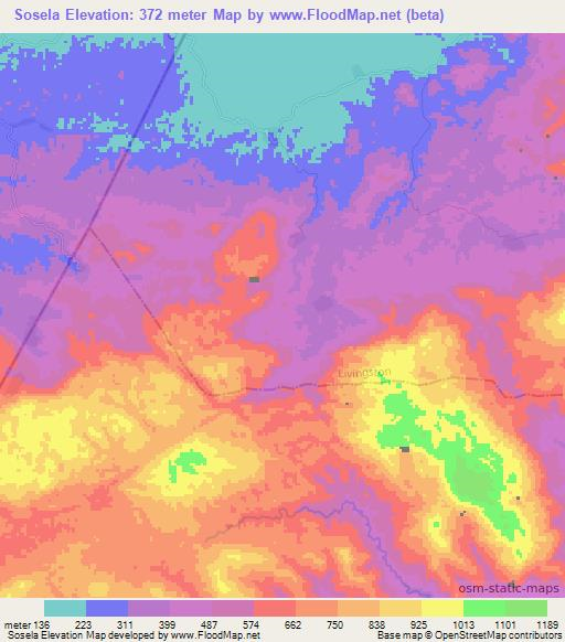 Sosela,Guatemala Elevation Map