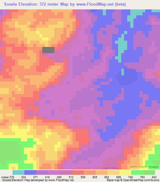 Sosela,Guatemala Elevation Map