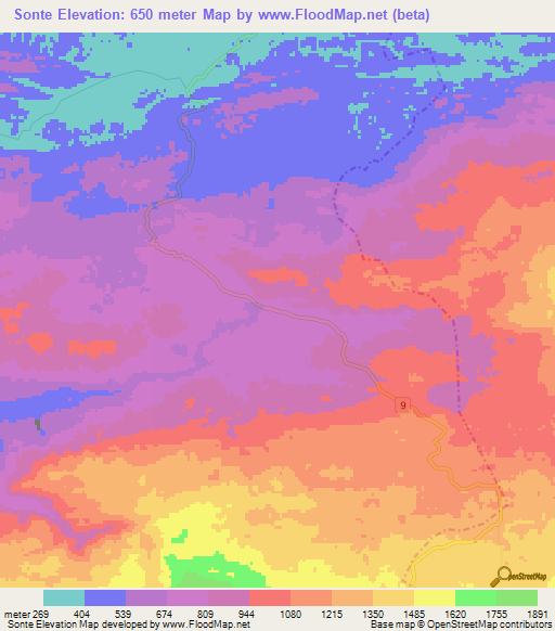 Sonte,Guatemala Elevation Map