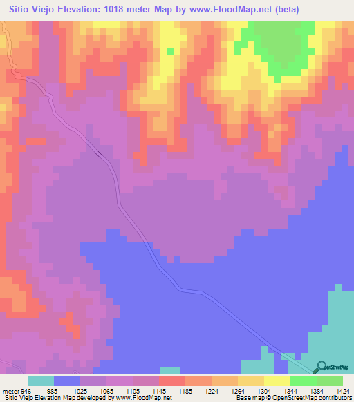 Sitio Viejo,Guatemala Elevation Map