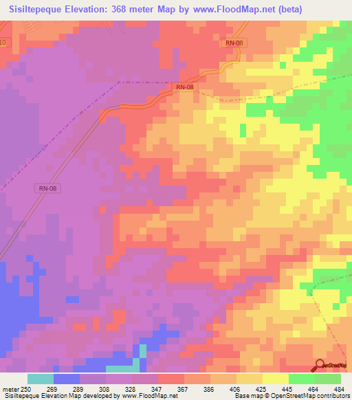 Sisiltepeque,Guatemala Elevation Map