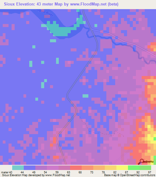 Sioux,Guatemala Elevation Map