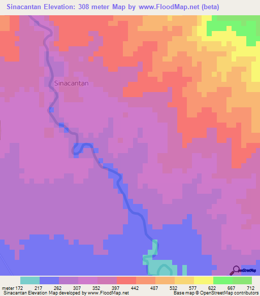 Sinacantan,Guatemala Elevation Map