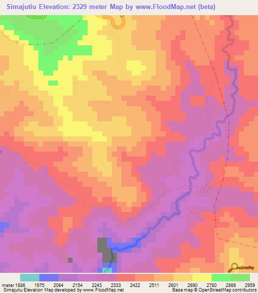 Simajutiu,Guatemala Elevation Map