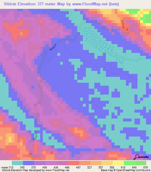 Sibicte,Guatemala Elevation Map