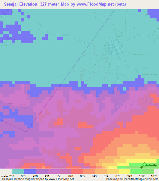 Sesajal,Guatemala Elevation Map