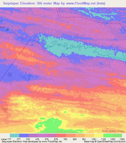 Sequixpec,Guatemala Elevation Map