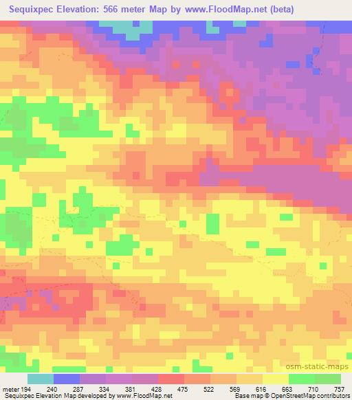 Sequixpec,Guatemala Elevation Map