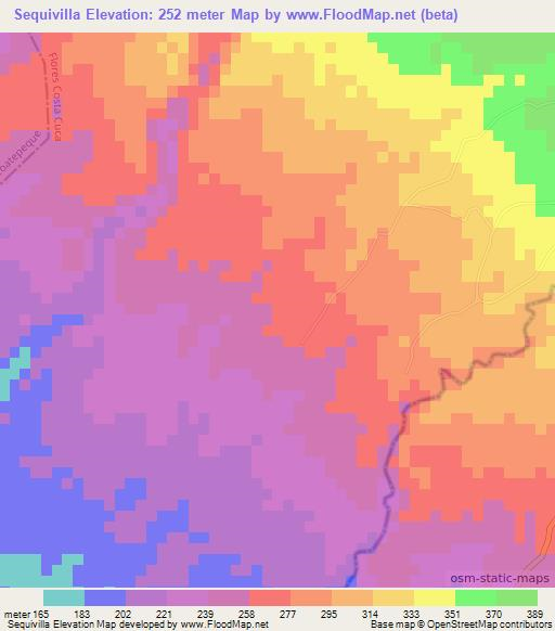 Sequivilla,Guatemala Elevation Map