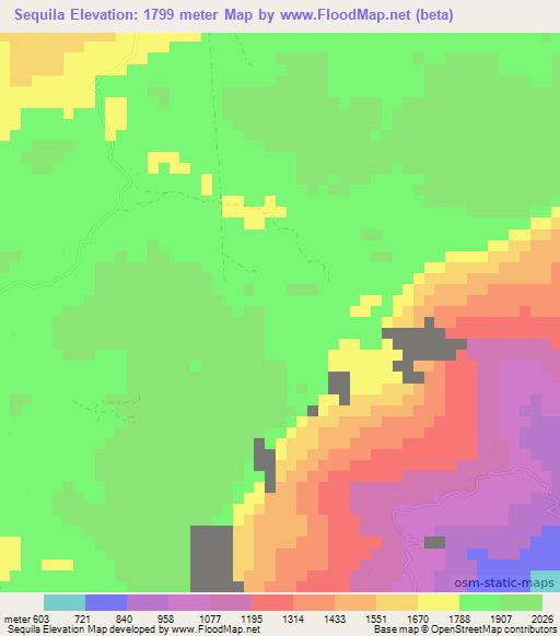 Sequila,Guatemala Elevation Map