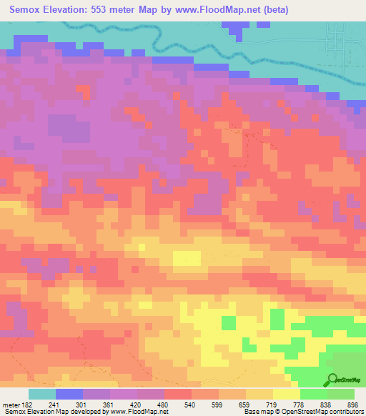 Semox,Guatemala Elevation Map