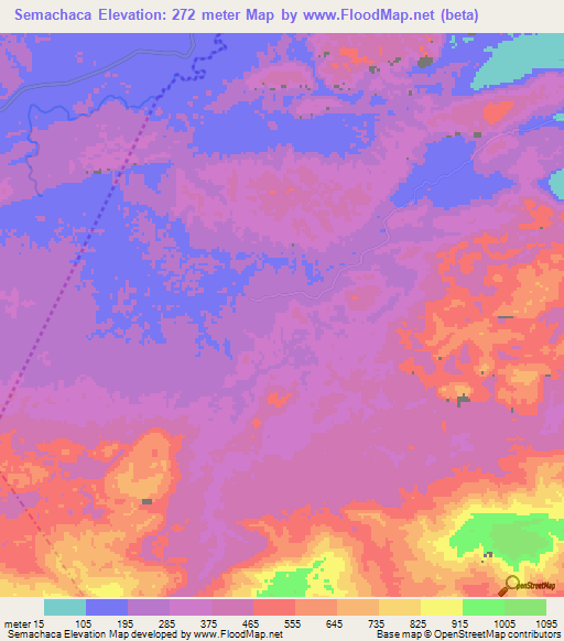 Semachaca,Guatemala Elevation Map