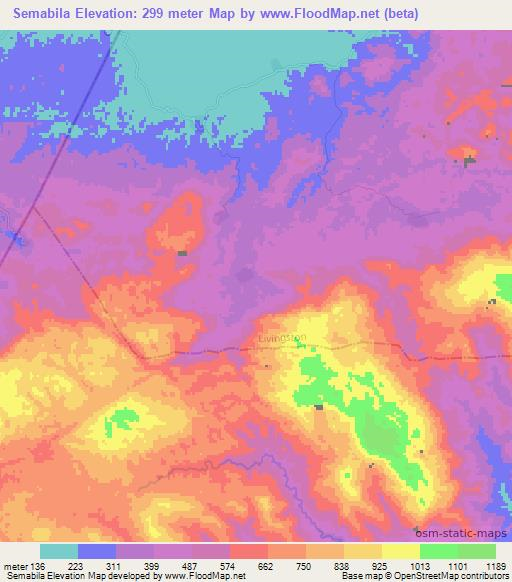 Semabila,Guatemala Elevation Map