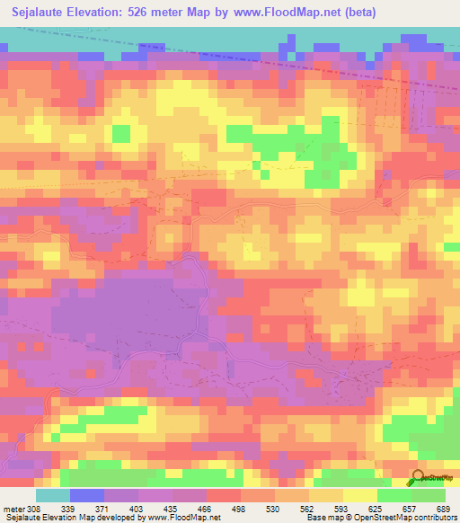 Sejalaute,Guatemala Elevation Map