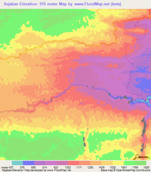 Sejabas,Guatemala Elevation Map