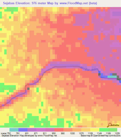 Sejabas,Guatemala Elevation Map