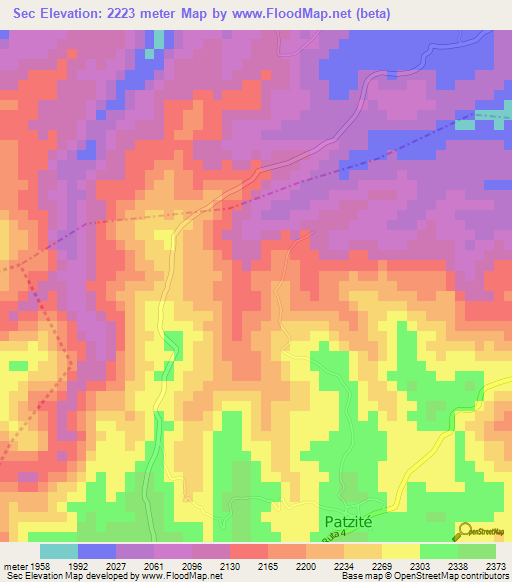 Sec,Guatemala Elevation Map