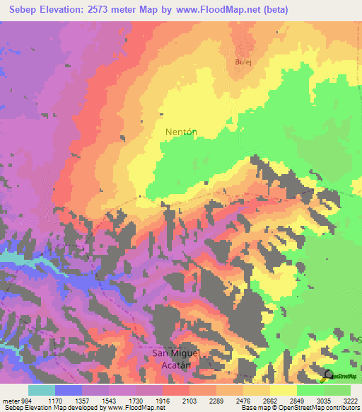 Sebep,Guatemala Elevation Map