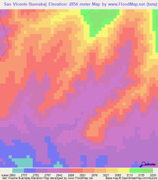 San Vicente Buenabaj,Guatemala Elevation Map