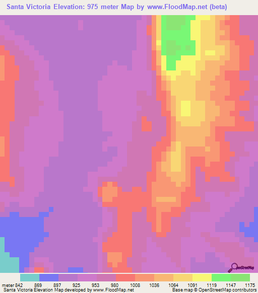 Santa Victoria,Guatemala Elevation Map