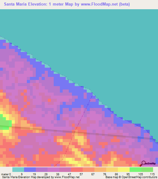 Santa Maria,Guatemala Elevation Map