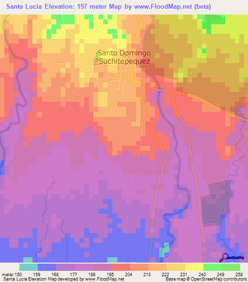 Santa Lucia,Guatemala Elevation Map