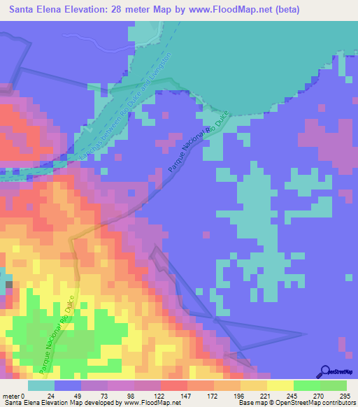 Santa Elena,Guatemala Elevation Map