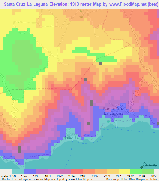 Santa Cruz La Laguna,Guatemala Elevation Map