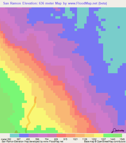 San Ramon,Guatemala Elevation Map