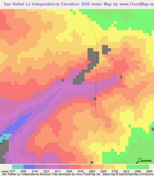 San Rafael La Independencia,Guatemala Elevation Map