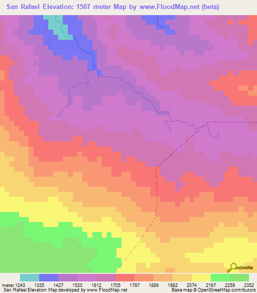 San Rafael,Guatemala Elevation Map