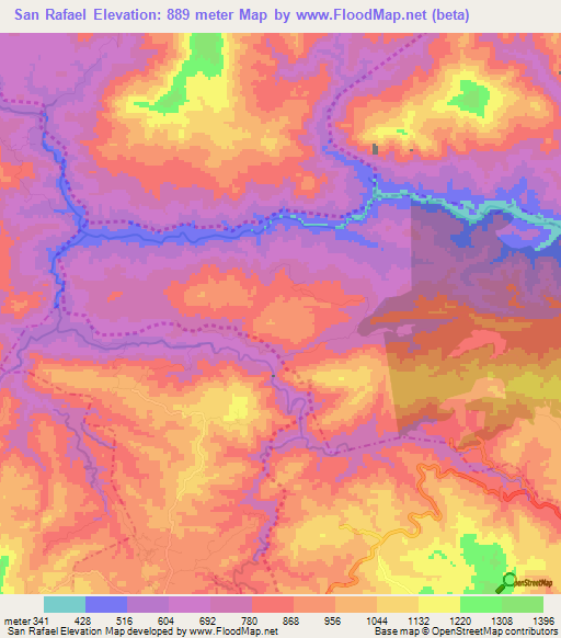 San Rafael,Guatemala Elevation Map