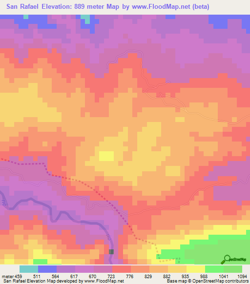 San Rafael,Guatemala Elevation Map