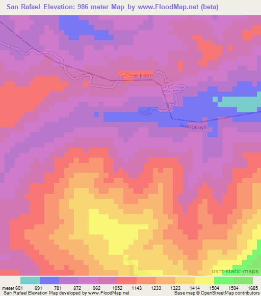 San Rafael,Guatemala Elevation Map