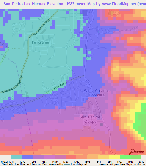 San Pedro Las Huertas,Guatemala Elevation Map