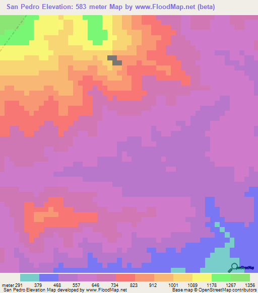 San Pedro,Guatemala Elevation Map