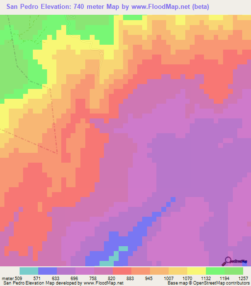 San Pedro,Guatemala Elevation Map