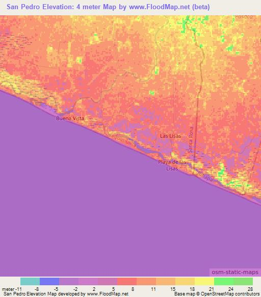 San Pedro,Guatemala Elevation Map