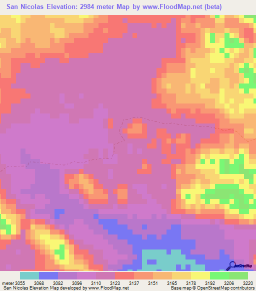 San Nicolas,Guatemala Elevation Map