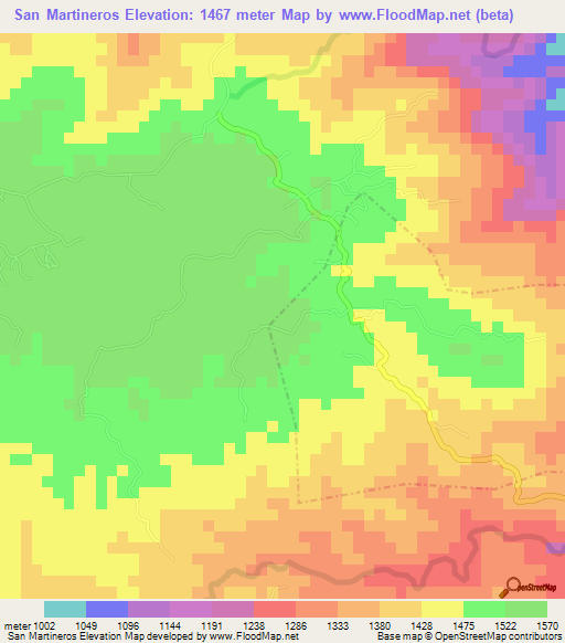 San Martineros,Guatemala Elevation Map