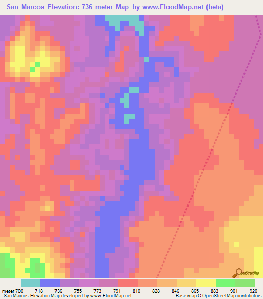 San Marcos,Guatemala Elevation Map