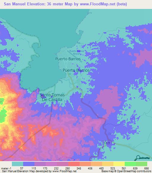 San Manuel,Guatemala Elevation Map