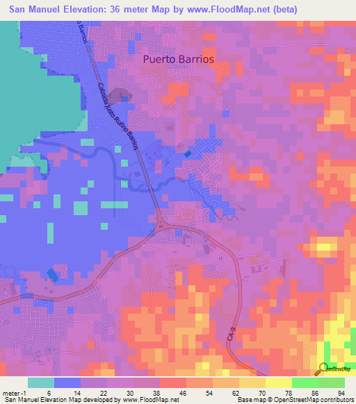 San Manuel,Guatemala Elevation Map