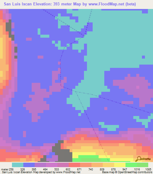 San Luis Ixcan,Guatemala Elevation Map