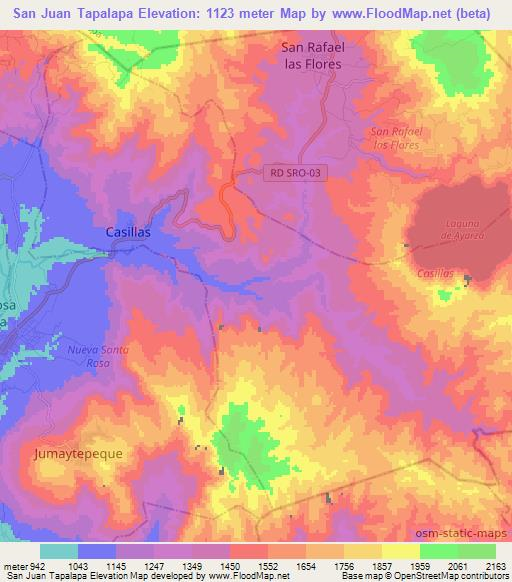 San Juan Tapalapa,Guatemala Elevation Map