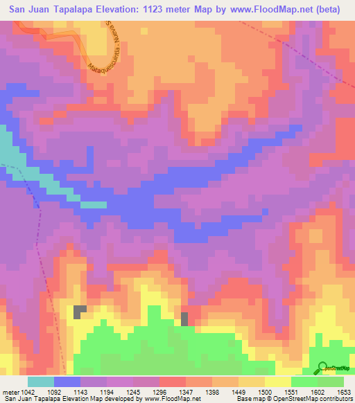 San Juan Tapalapa,Guatemala Elevation Map