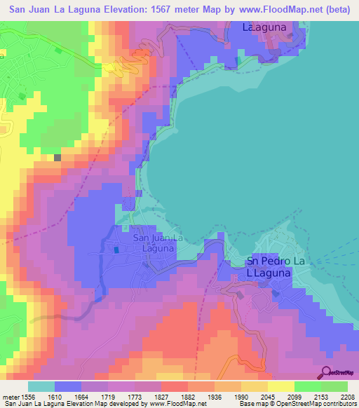 San Juan La Laguna,Guatemala Elevation Map