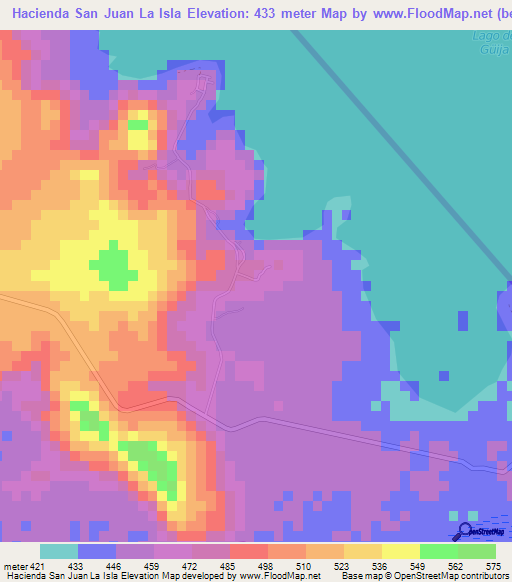 Hacienda San Juan La Isla,Guatemala Elevation Map