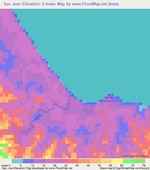 San Juan,Guatemala Elevation Map