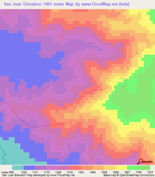 San Juan,Guatemala Elevation Map